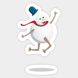 Happy snowman Sticker